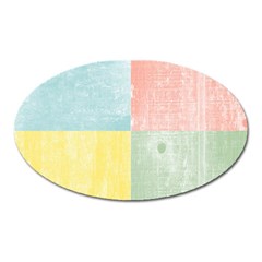 Pastel Textured Squares Magnet (oval) by StuffOrSomething