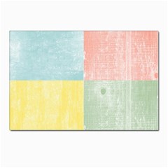 Pastel Textured Squares Postcard 4 x 6  (10 Pack)