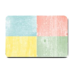 Pastel Textured Squares Small Door Mat by StuffOrSomething