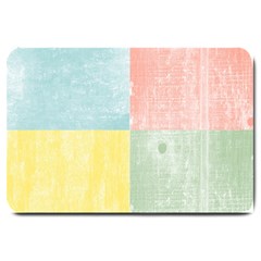 Pastel Textured Squares Large Door Mat by StuffOrSomething