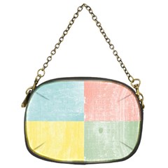 Pastel Textured Squares Chain Purse (two Sided)  by StuffOrSomething