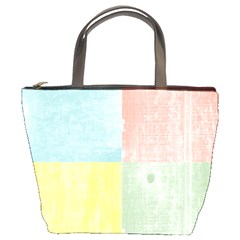 Pastel Textured Squares Bucket Handbag by StuffOrSomething