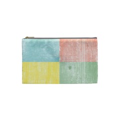 Pastel Textured Squares Cosmetic Bag (small)