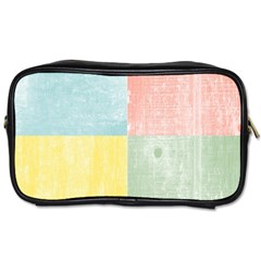 Pastel Textured Squares Travel Toiletry Bag (one Side) by StuffOrSomething