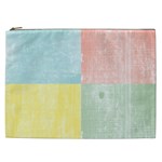 Pastel Textured Squares Cosmetic Bag (XXL) Front