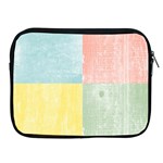 Pastel Textured Squares Apple iPad Zippered Sleeve Front