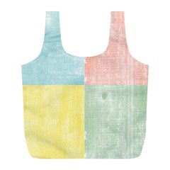 Pastel Textured Squares Reusable Bag (l) by StuffOrSomething