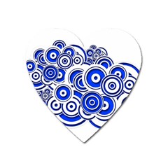 Trippy Blue Swirls Magnet (heart) by StuffOrSomething