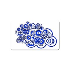 Trippy Blue Swirls Magnet (name Card) by StuffOrSomething