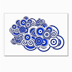 Trippy Blue Swirls Postcards 5  X 7  (10 Pack)