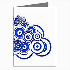 Trippy Blue Swirls Greeting Card by StuffOrSomething