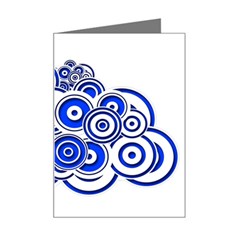 Trippy Blue Swirls Mini Greeting Card