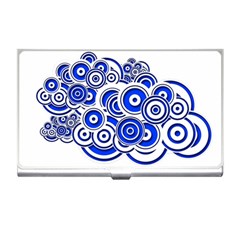 Trippy Blue Swirls Business Card Holder by StuffOrSomething