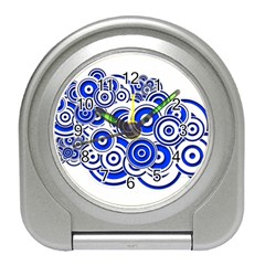 Trippy Blue Swirls Desk Alarm Clock by StuffOrSomething