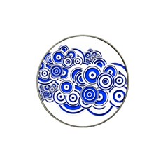 Trippy Blue Swirls Golf Ball Marker 4 Pack (for Hat Clip) by StuffOrSomething