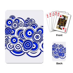 Trippy Blue Swirls Playing Cards Single Design