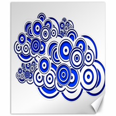 Trippy Blue Swirls Canvas 8  X 10  (unframed) by StuffOrSomething