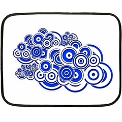 Trippy Blue Swirls Mini Fleece Blanket (two Sided) by StuffOrSomething