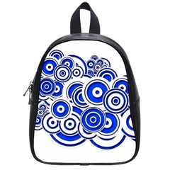 Trippy Blue Swirls School Bag (small) by StuffOrSomething