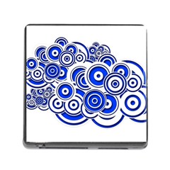 Trippy Blue Swirls Memory Card Reader With Storage (square) by StuffOrSomething