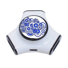 Trippy Blue Swirls 3 Port Usb Hub by StuffOrSomething