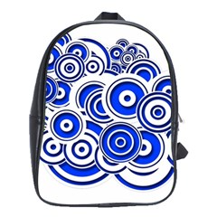 Trippy Blue Swirls School Bag (xl) by StuffOrSomething