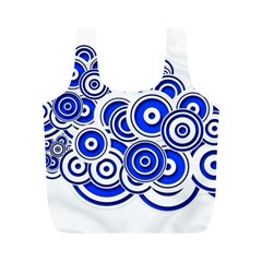 Trippy Blue Swirls Reusable Bag (m) by StuffOrSomething