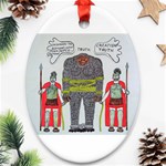 Big Foot 2 Romans Oval Ornament (Two Sides) Front