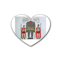 Big Foot 2 Romans Drink Coasters (heart) by creationtruth