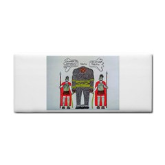 Big Foot 2 Romans Hand Towel by creationtruth