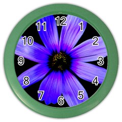 Purple Bloom Wall Clock (color) by BeachBum