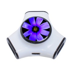 Purple Bloom 3 Port Usb Hub by BeachBum