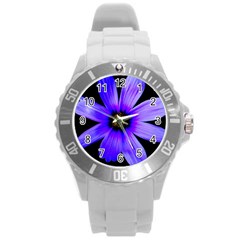 Purple Bloom Plastic Sport Watch (large) by BeachBum