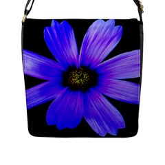 Purple Bloom Flap Closure Messenger Bag (large) by BeachBum