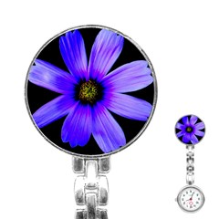 Purple Bloom Stainless Steel Nurses Watch by BeachBum