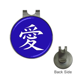 Love In Japanese Hat Clip With Golf Ball Marker