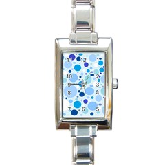 Bubbly Blues Rectangular Italian Charm Watch by StuffOrSomething