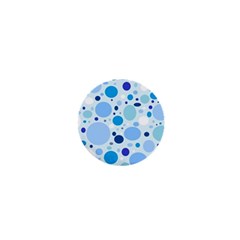 Bubbly Blues 1  Mini Button Magnet by StuffOrSomething