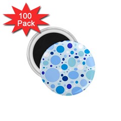 Bubbly Blues 1 75  Button Magnet (100 Pack) by StuffOrSomething