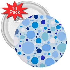 Bubbly Blues 3  Button (10 Pack) by StuffOrSomething