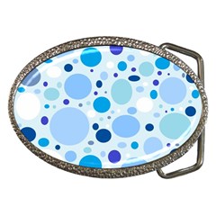 Bubbly Blues Belt Buckle (oval) by StuffOrSomething