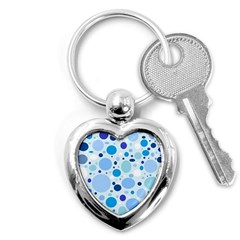 Bubbly Blues Key Chain (heart) by StuffOrSomething