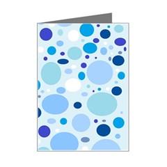 Bubbly Blues Mini Greeting Card by StuffOrSomething