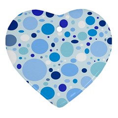 Bubbly Blues Heart Ornament (two Sides) by StuffOrSomething