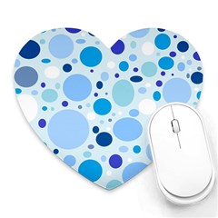 Bubbly Blues Mouse Pad (heart) by StuffOrSomething