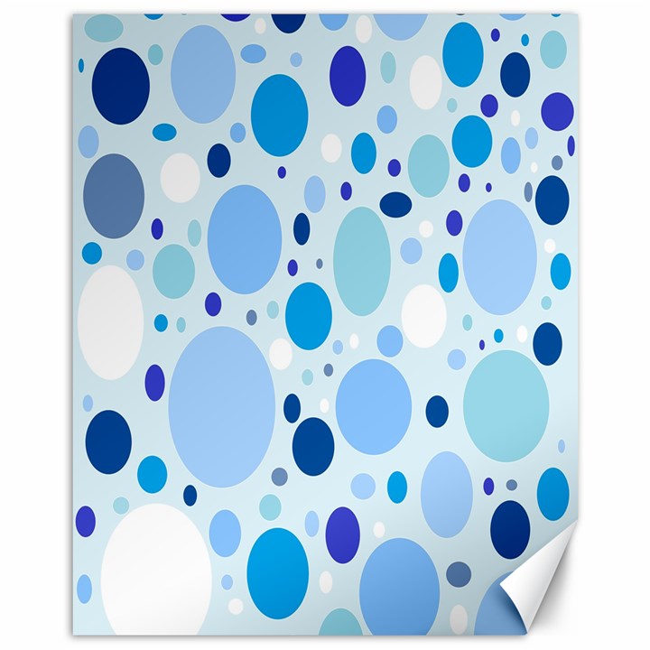 Bubbly Blues Canvas 11  x 14  (Unframed)