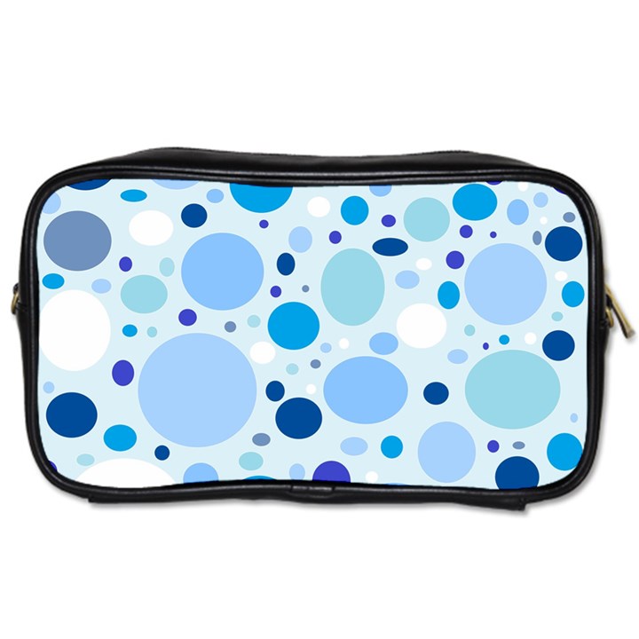 Bubbly Blues Travel Toiletry Bag (Two Sides)