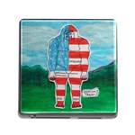 Painted Flag Big Foot Aust Memory Card Reader with Storage (Square) Front