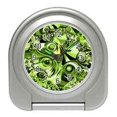 Retro Green Abstract Desk Alarm Clock