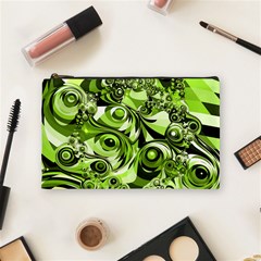 Retro Green Abstract Cosmetic Bag (Medium)